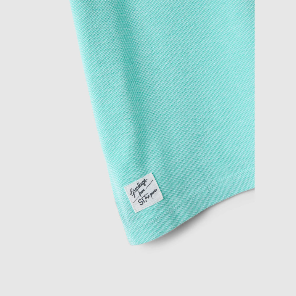 OVS | Polo azul claro de algodón puro con bordados infantil