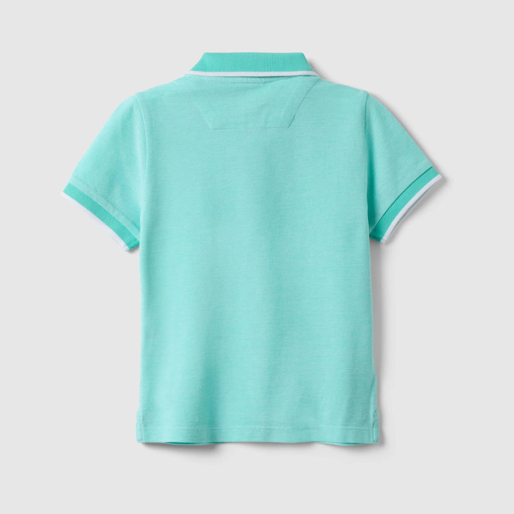 OVS | Polo azul claro de algodón puro con bordados infantil