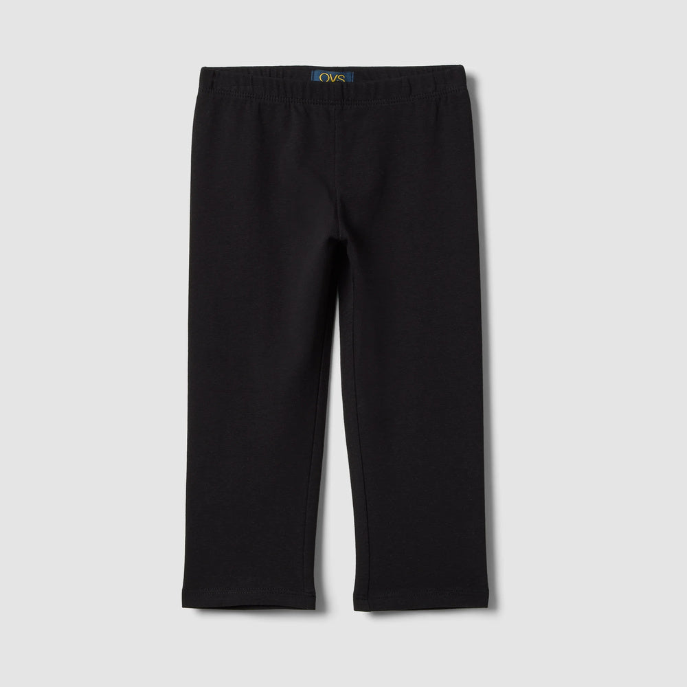 OVS | Leggings negros de algodón elástico de corte slim para niña