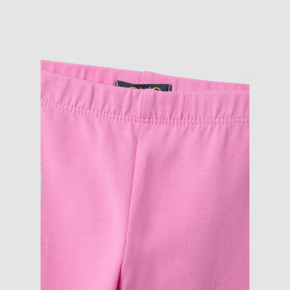 OVS | Leggings rosa de algodón elástico de corte slim para niña