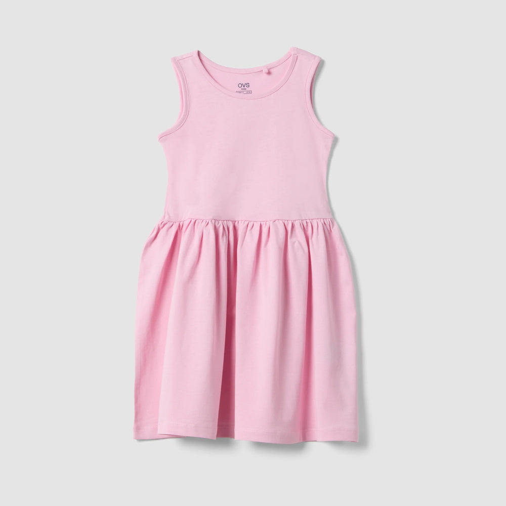 OVS | Vestido rosa de algodón puro sin mangas para niña