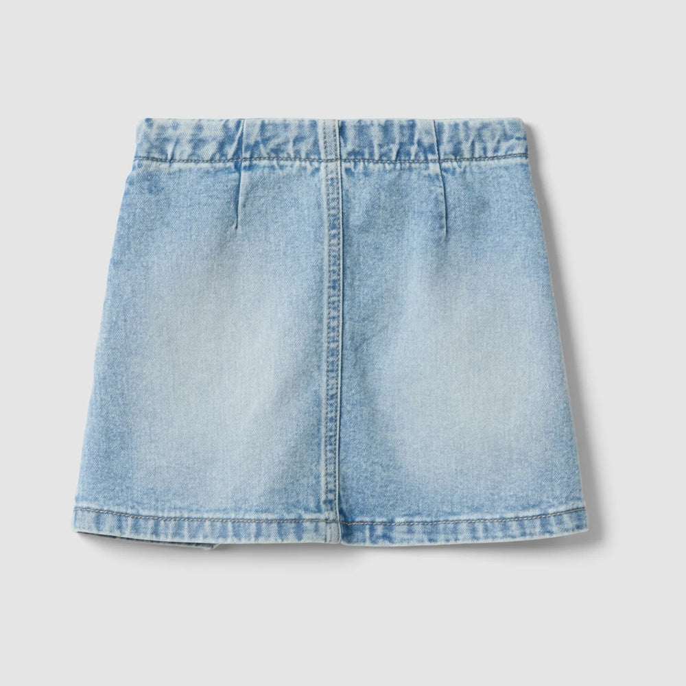 OVS | Falda azul claro de denim con diseño plisado para niña