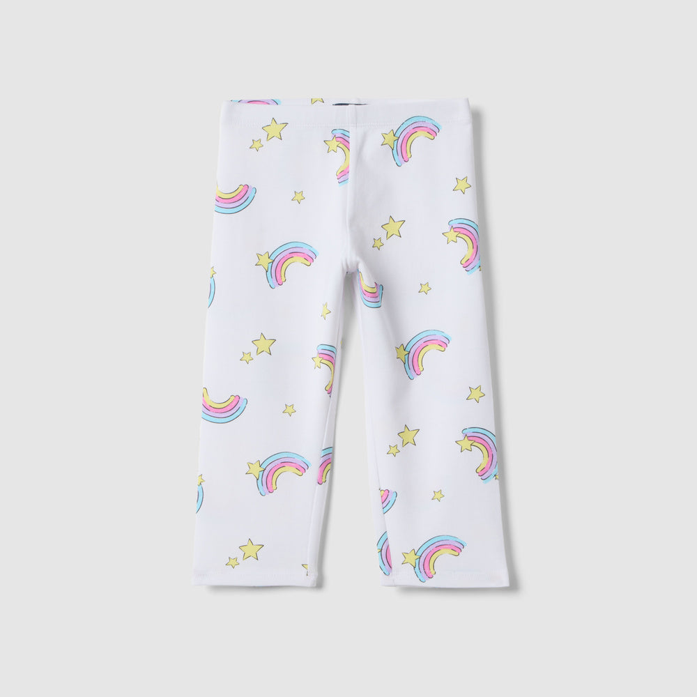 OVS | Leggings Blancos de Algodón Orgánico Elástico de Corte Skinny para Niña