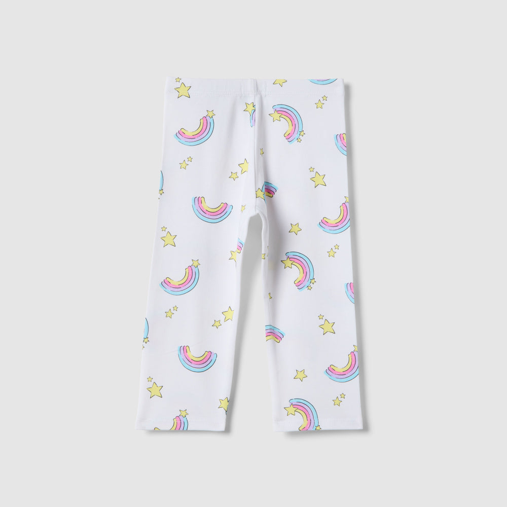 OVS | Leggings Blancos de Algodón Orgánico Elástico de Corte Skinny para Niña