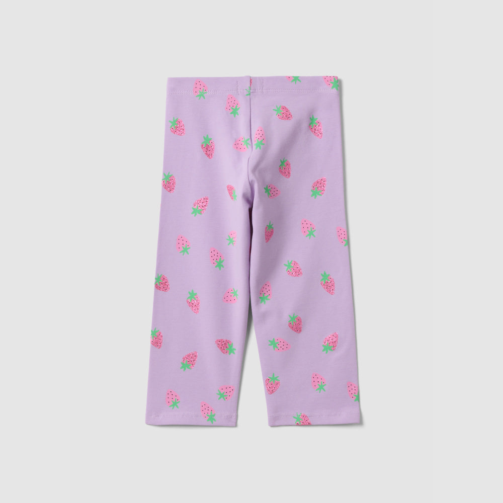 OVS | Leggings Violeta de Algodón Orgánico de Corte Skinny para Niña