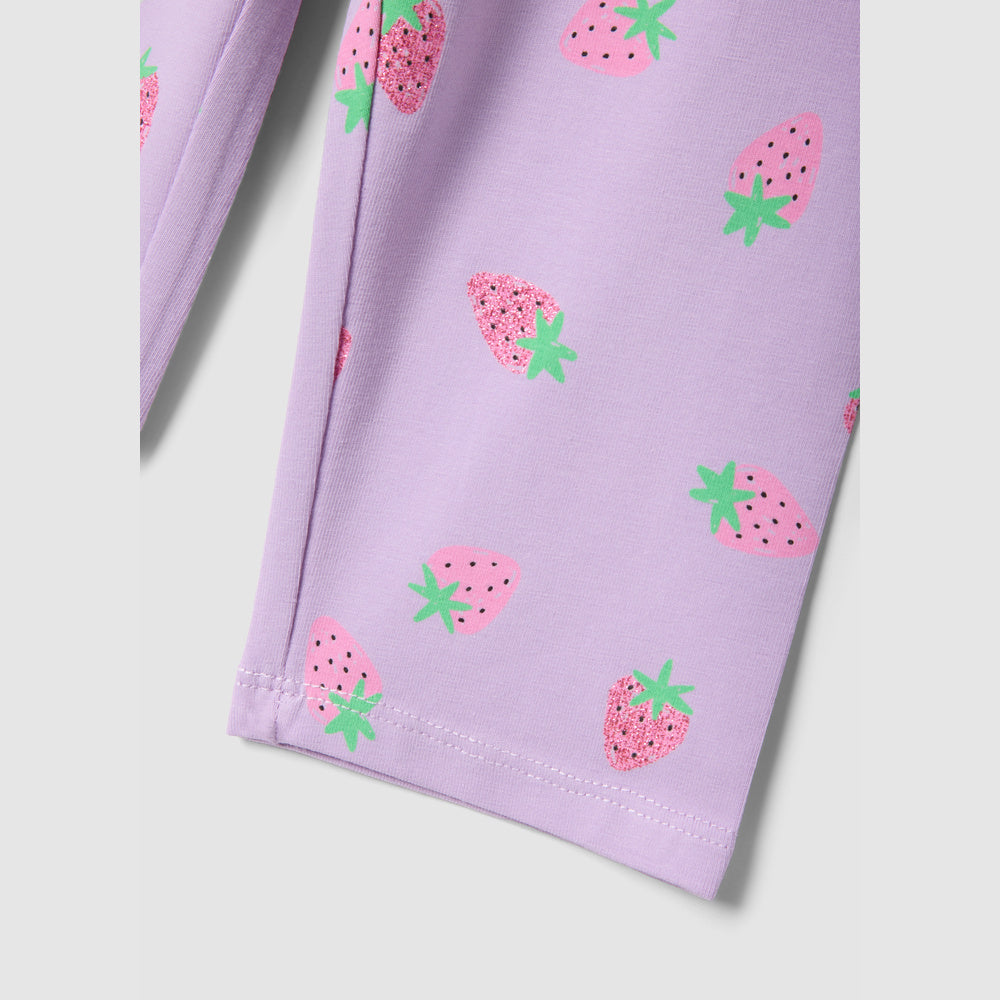 OVS | Leggings Violeta de Algodón Orgánico de Corte Skinny para Niña