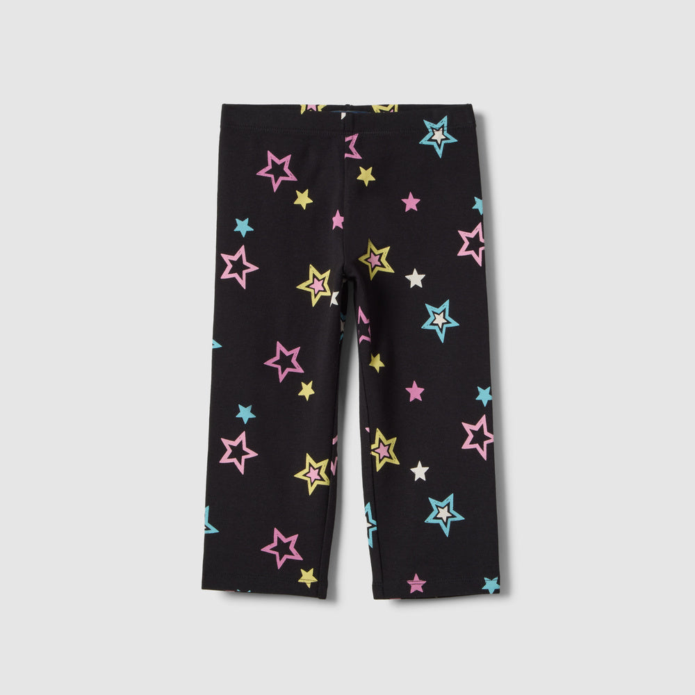 OVS | Leggings Negros de Algodón Orgánico Elástico de Corte Skinny para Niña