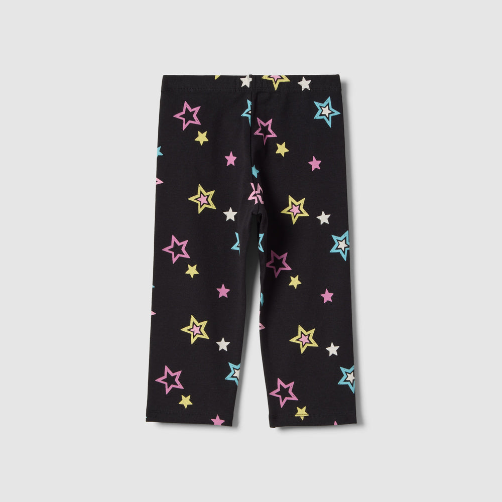 OVS | Leggings Negros de Algodón Orgánico Elástico de Corte Skinny para Niña