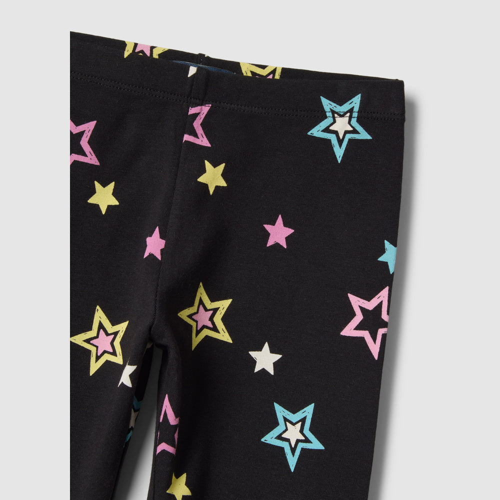 OVS | Leggings Negros de Algodón Orgánico Elástico de Corte Skinny para Niña