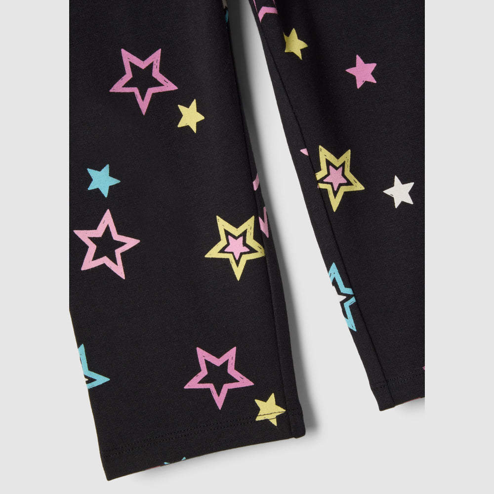 OVS | Leggings Negros de Algodón Orgánico Elástico de Corte Skinny para Niña