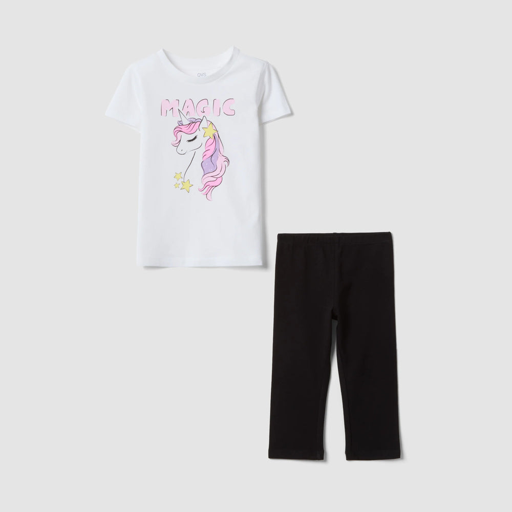 OVS | Conjunto multicolor de algodón puro para niña