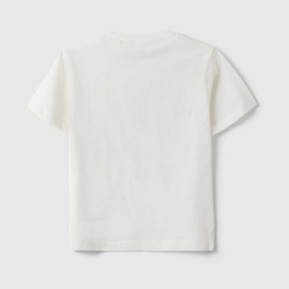 OVS | Camiseta blanca de algodón puro con estampado infantil