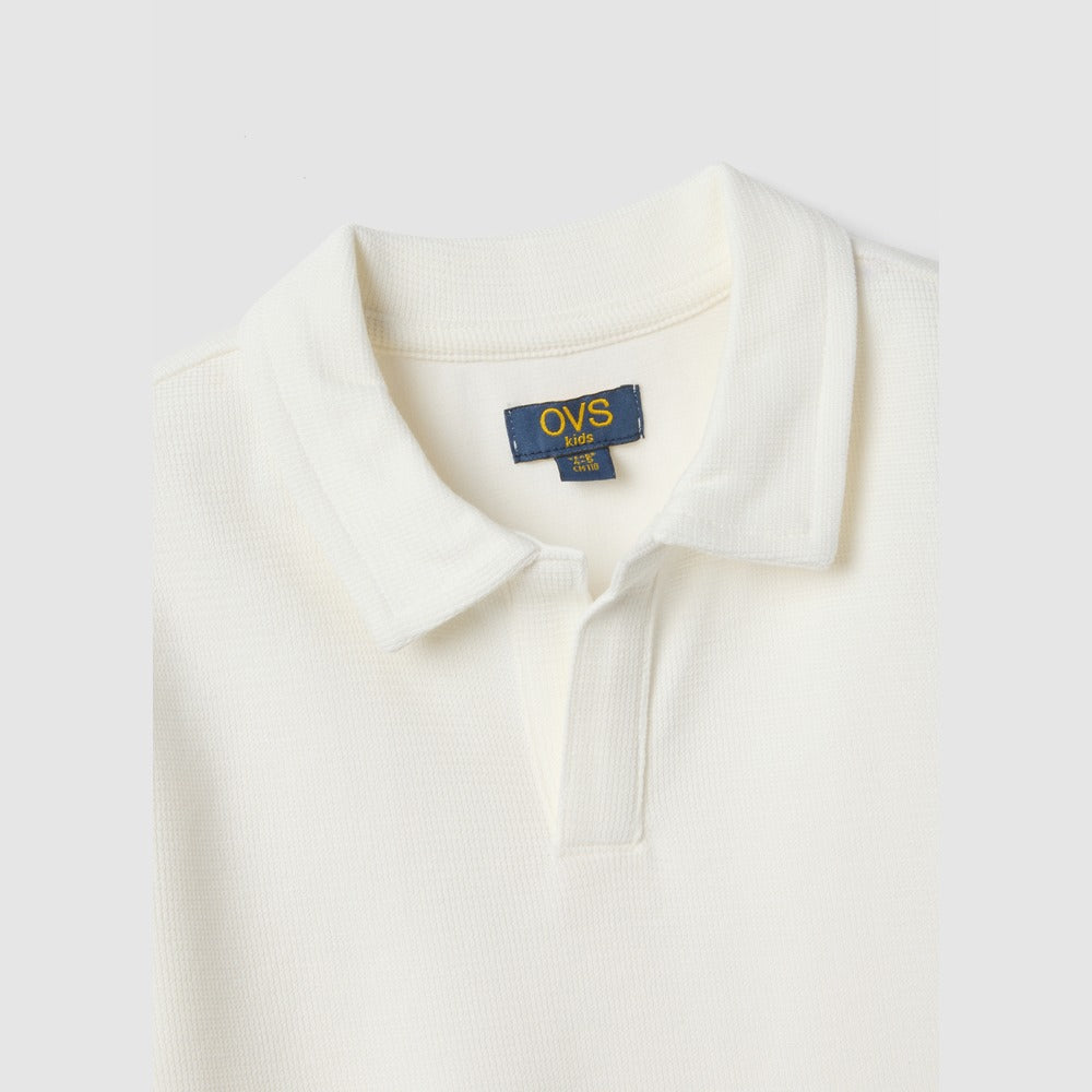 OVS | Polo Blanco de Algodón Elástico para Niño