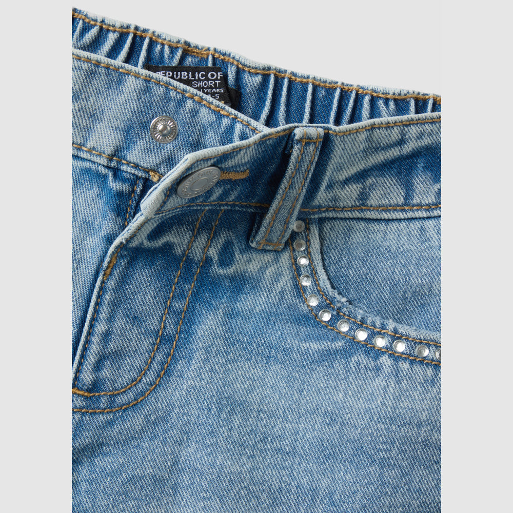 OVS | Shorts Denim con Aplicaciones de Pedrería para Niña