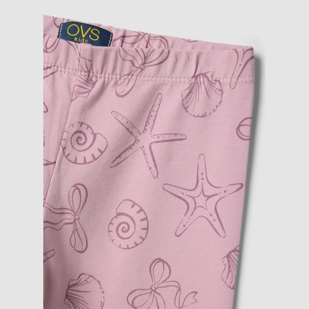 OVS | Leggings rosa de algodón elástico de corte skinny para niña