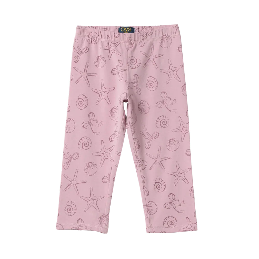 OVS | Leggings rosa de algodón elástico de corte skinny para niña