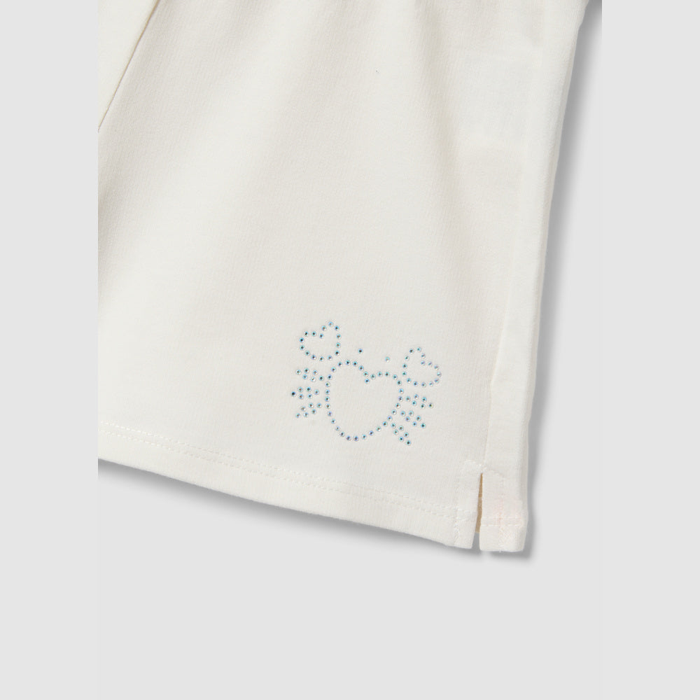 OVS | Shorts Blancos de Algodón Puro con Cintura Elástica para Niña