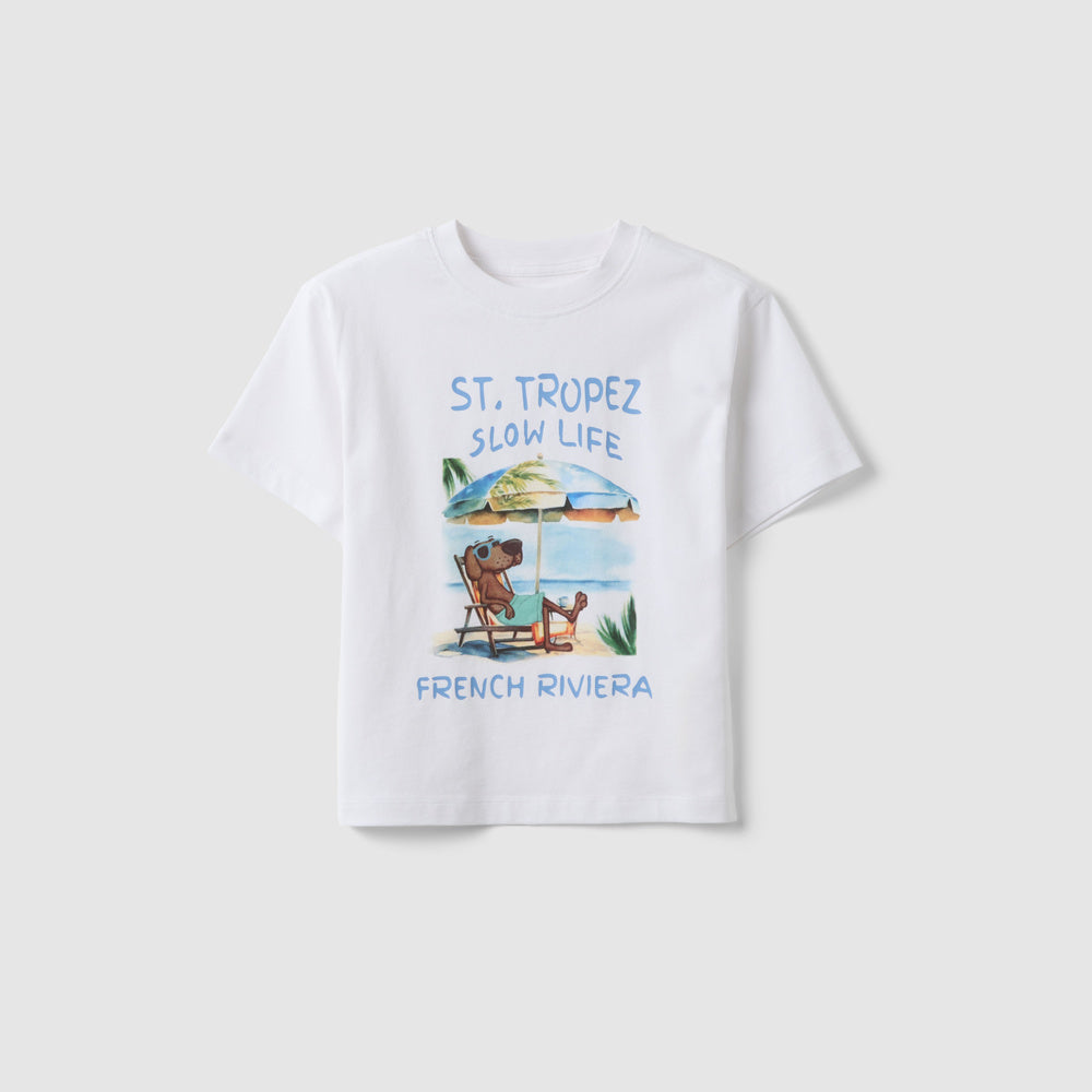 OVS | Camiseta de Algodón Puro de Corte Oversize con Estampado Infantil