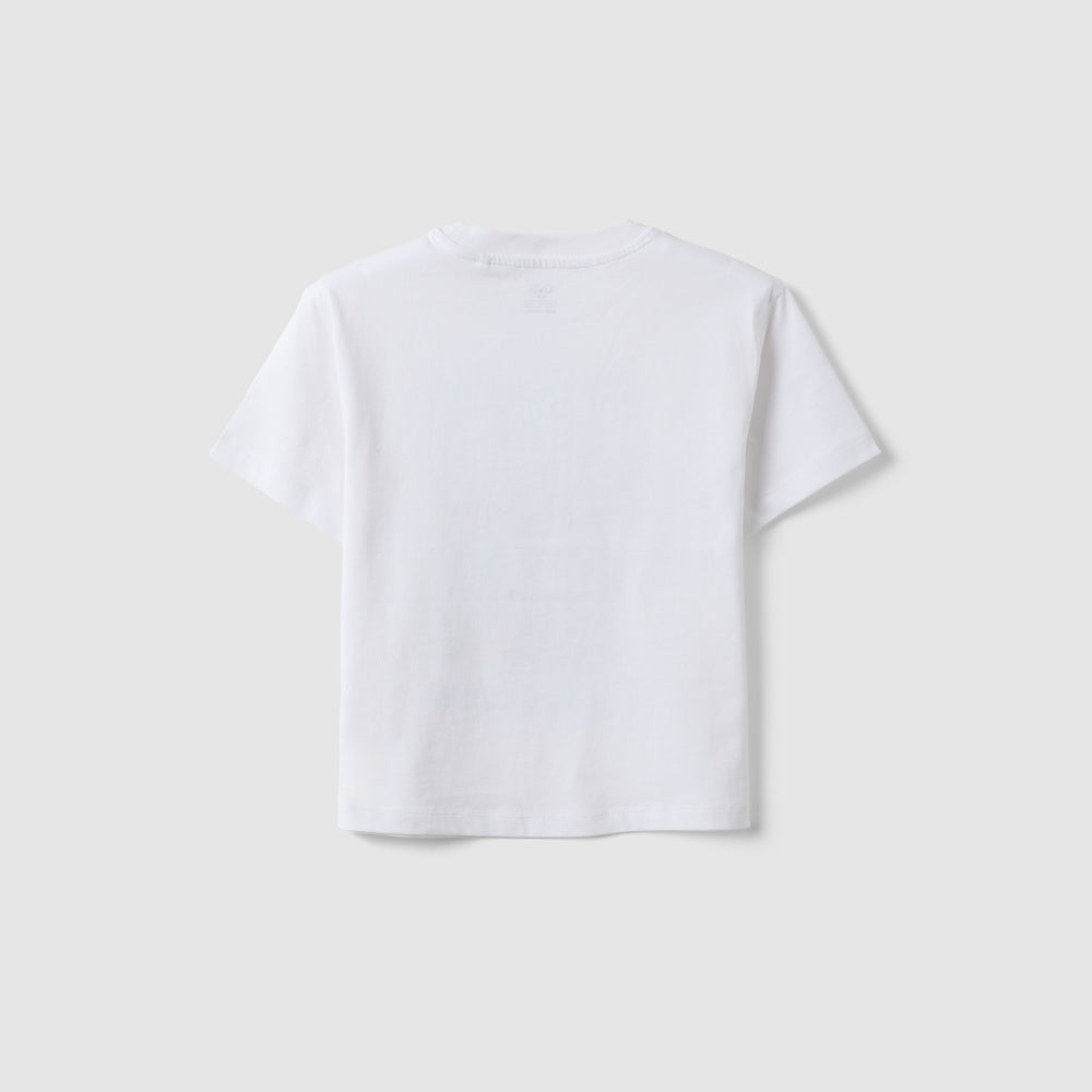 OVS | Camiseta de Algodón Puro de Corte Oversize con Estampado Infantil