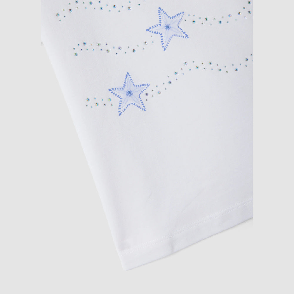 OVS | Camiseta blanca de algodón de manga corta para niña
