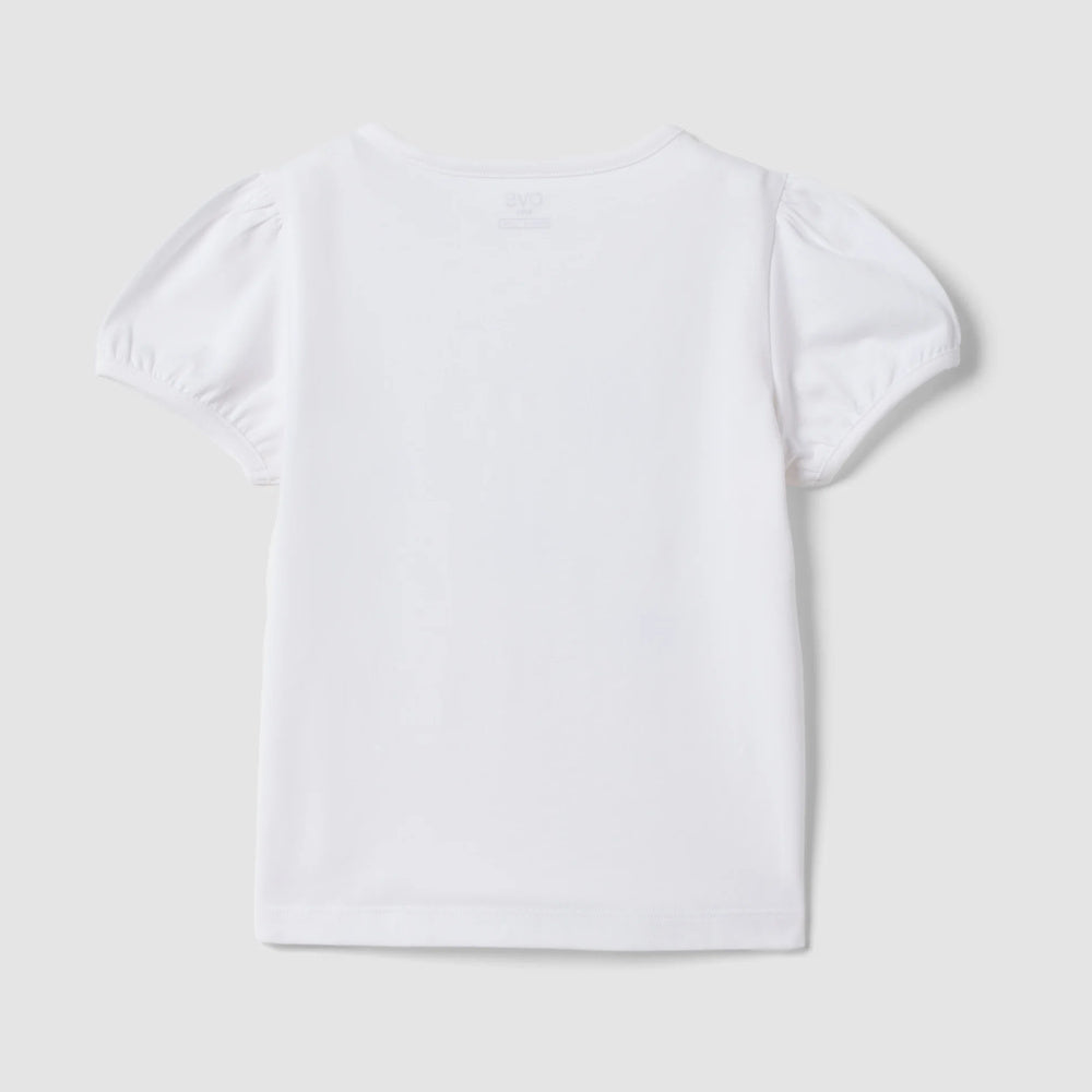 OVS | Camiseta blanca de algodón de manga corta para niña