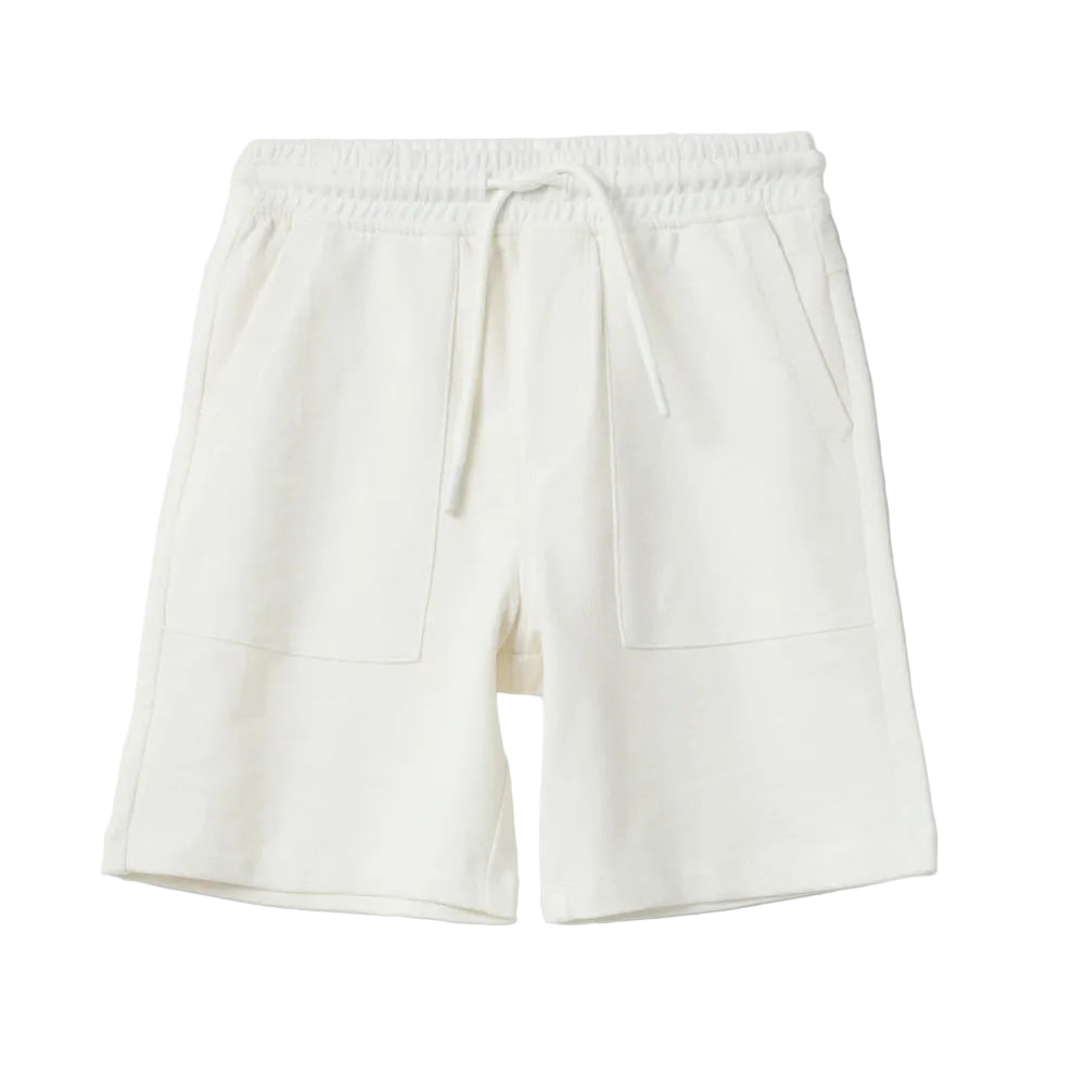 OVS | Shorts blancos de algodón puro con cintura elástica para niño