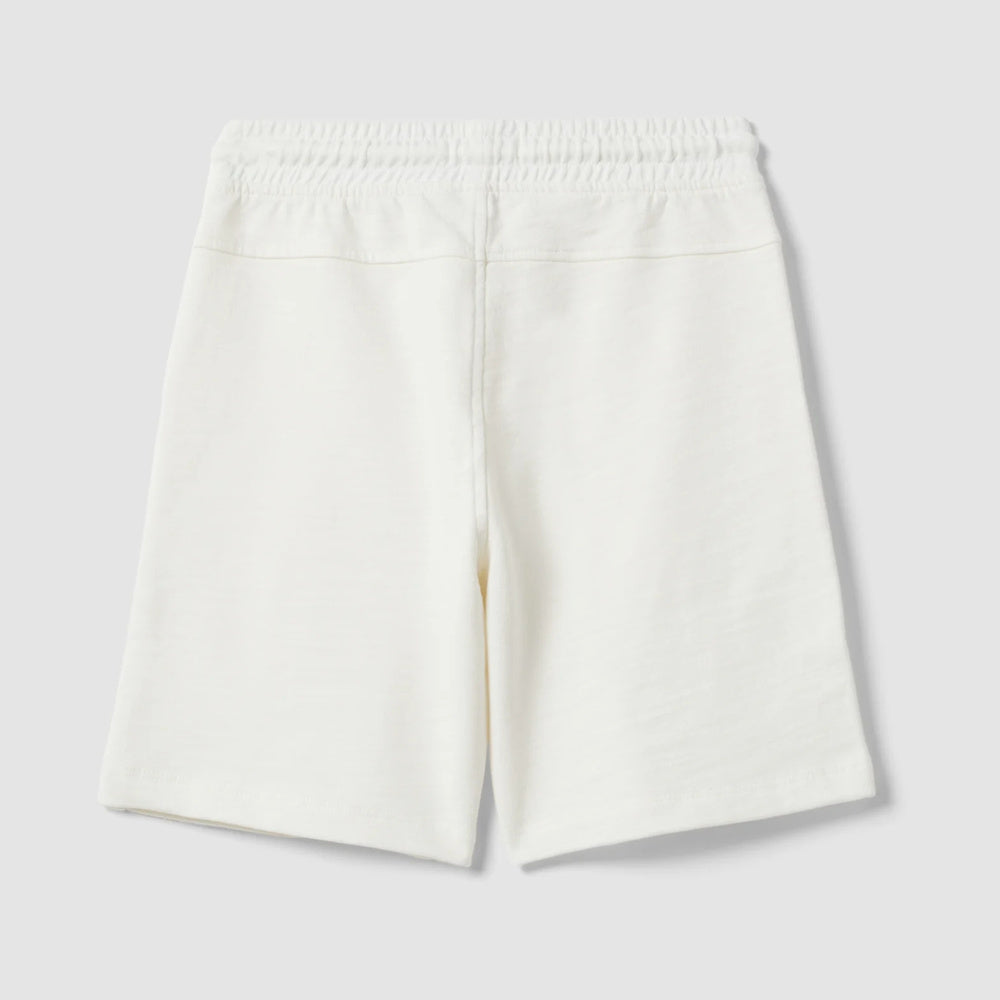 OVS | Shorts blancos de algodón puro con cintura elástica para niño