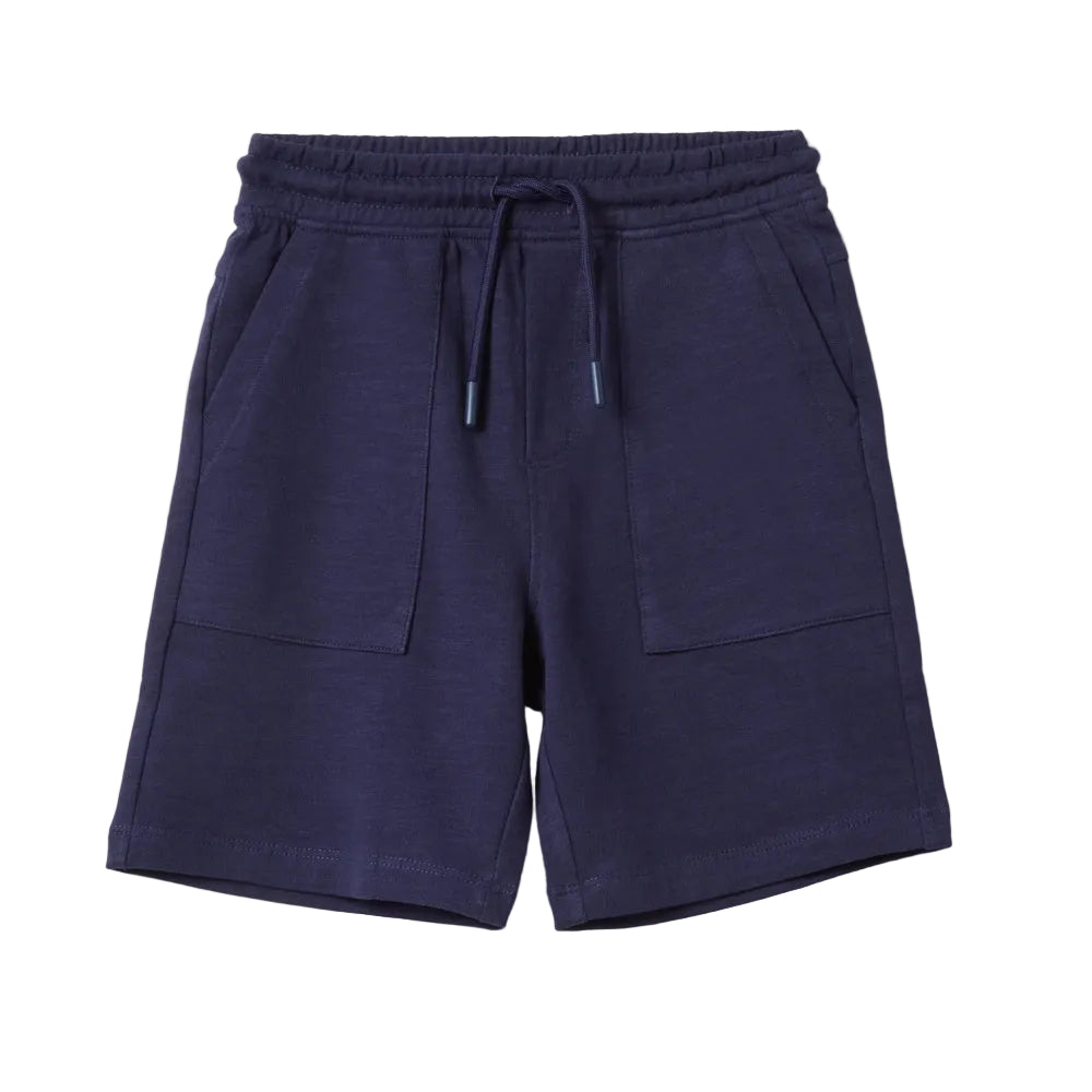 OVS | Shorts azules de algodón puro con cintura elástica para niño