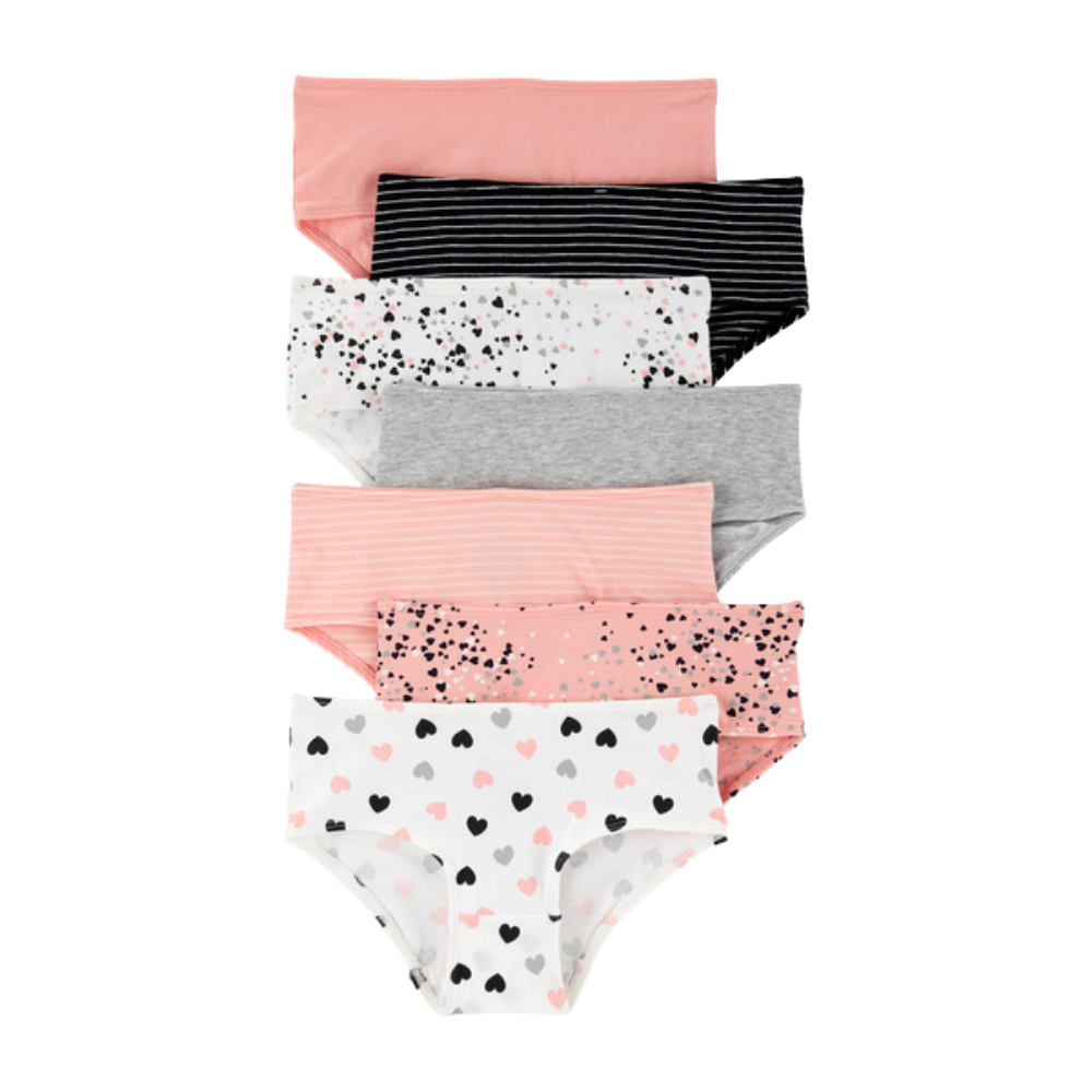 Carter's | Paquete de 7 Bragas con Estampado de Corazones
