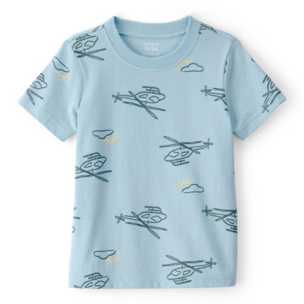 Carter's | Camiseta Estampada con Figura de Helicóptero