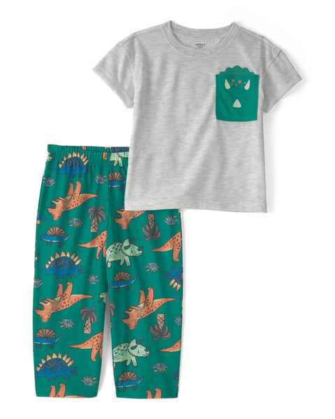 Carter's | Pijama Infantil de Camiseta Y Pantalón de Dinosaurios
