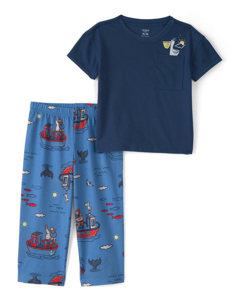 Carter's | Pijama Infantil de Camiseta Y Pantalón Estampado