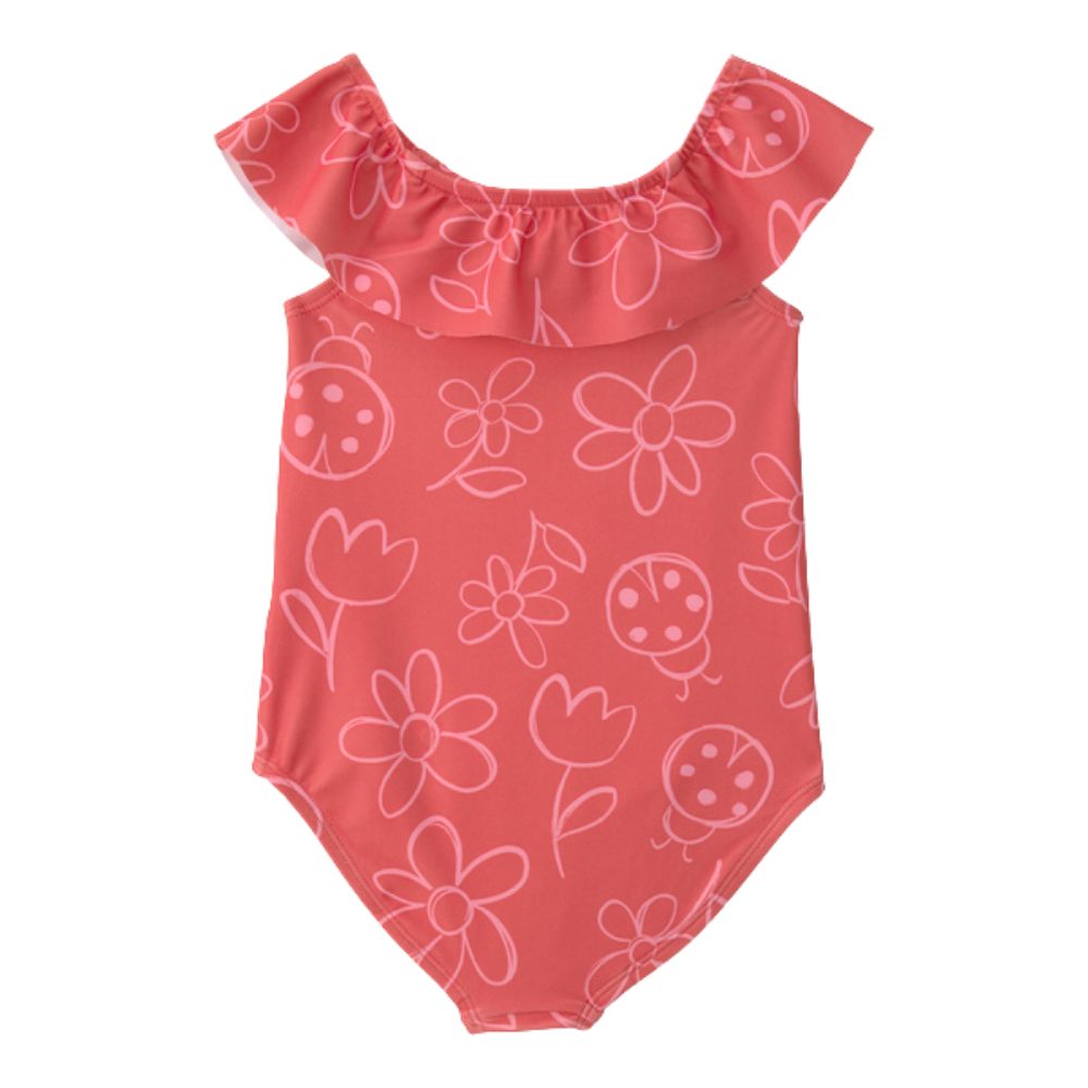 Carter's | Traje de baño floral de una pieza para niña pequeña - Rojo