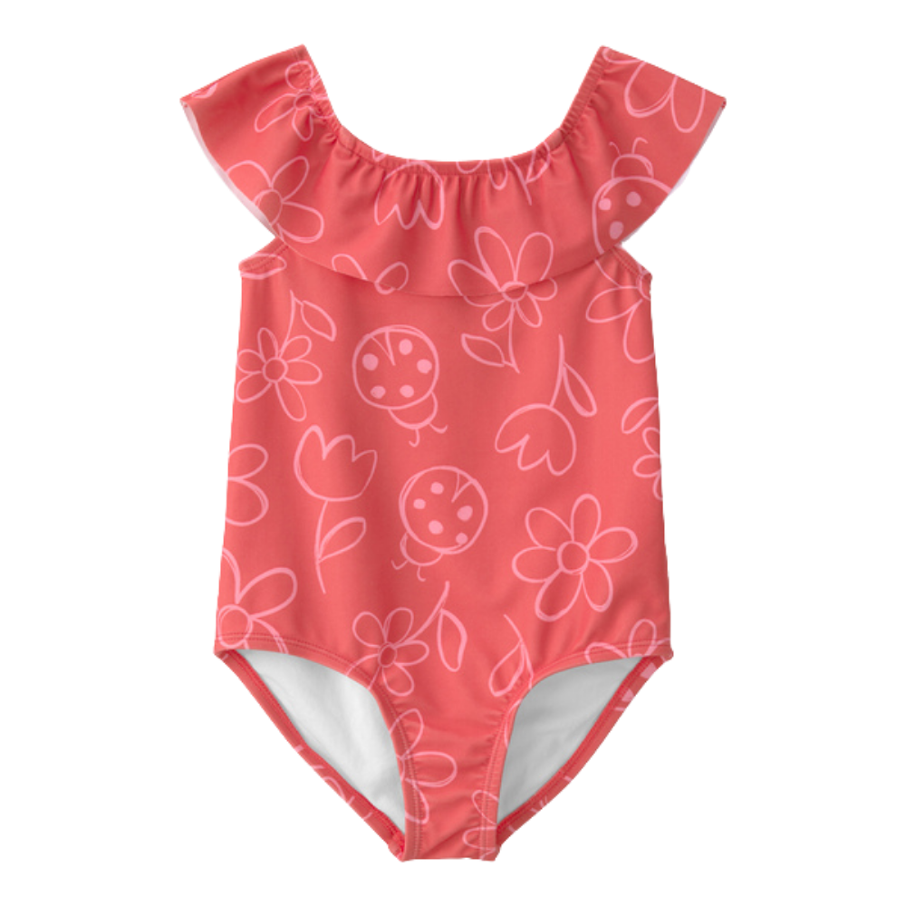 Carter's | Traje de baño floral de una pieza para niña pequeña - Rojo