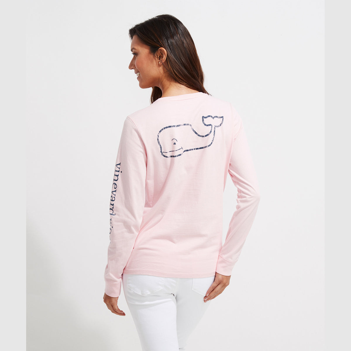 Vineyard Vines | Camiseta para mujer de manga larga Whale estampado Te