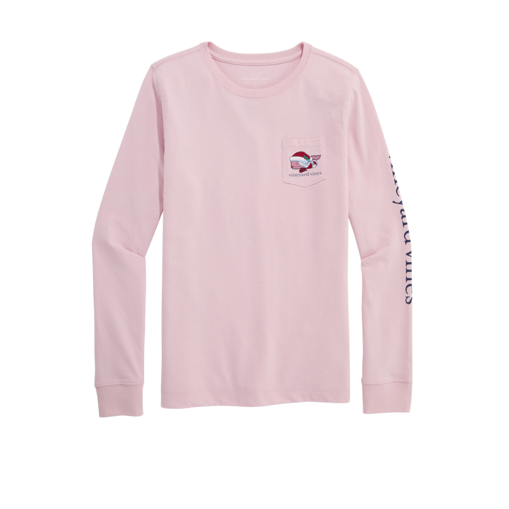 Vineyard Vines | Camiseta de bolsillo de manga larga Mrs. Claus Whale Bakeshop para mujer