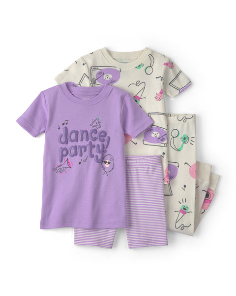Carter's | Paquete de Pijamas Infantiles de 4 Piezas Dance Party