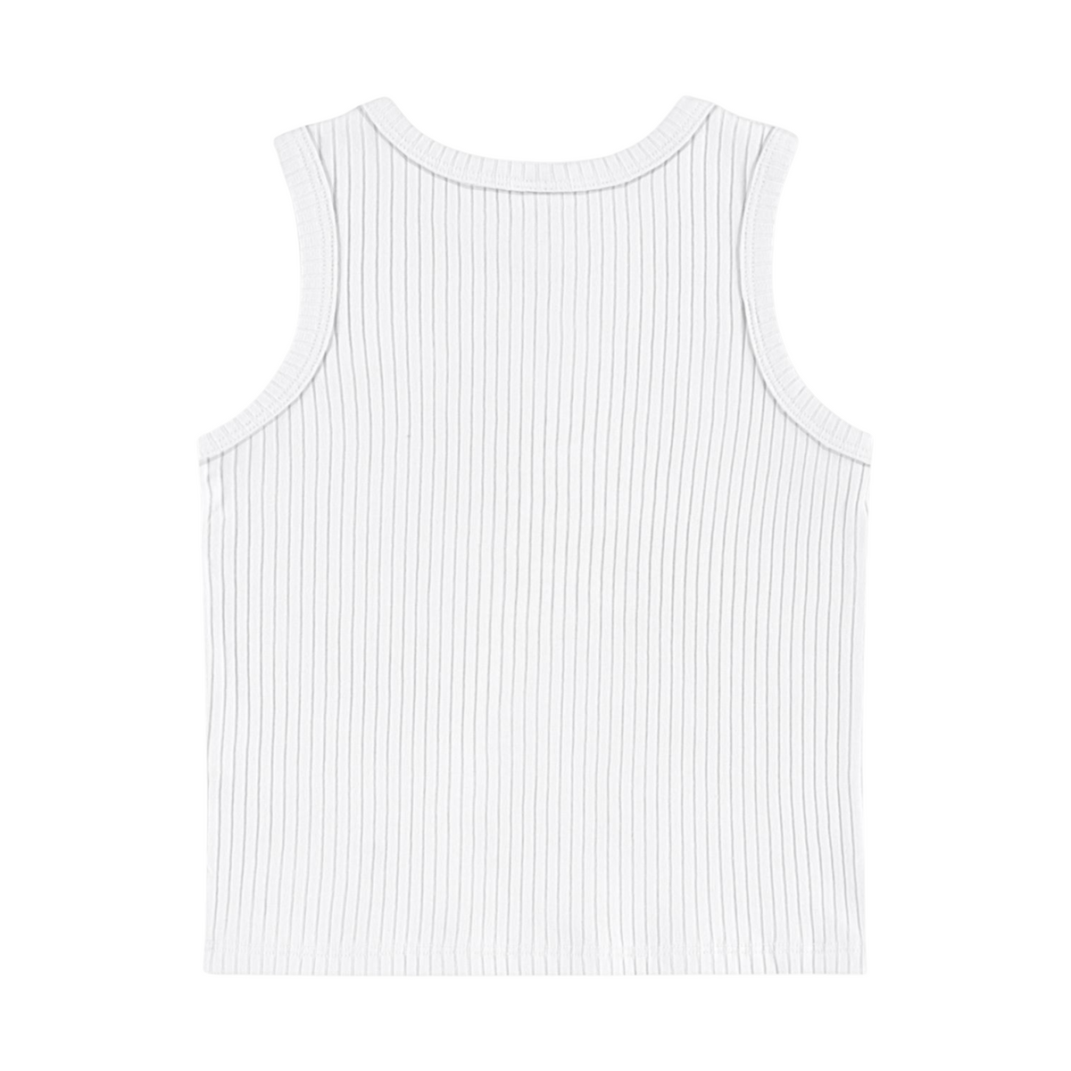 Up Baby | Blusa sin Mangas de Algodón Canalé para Niñas