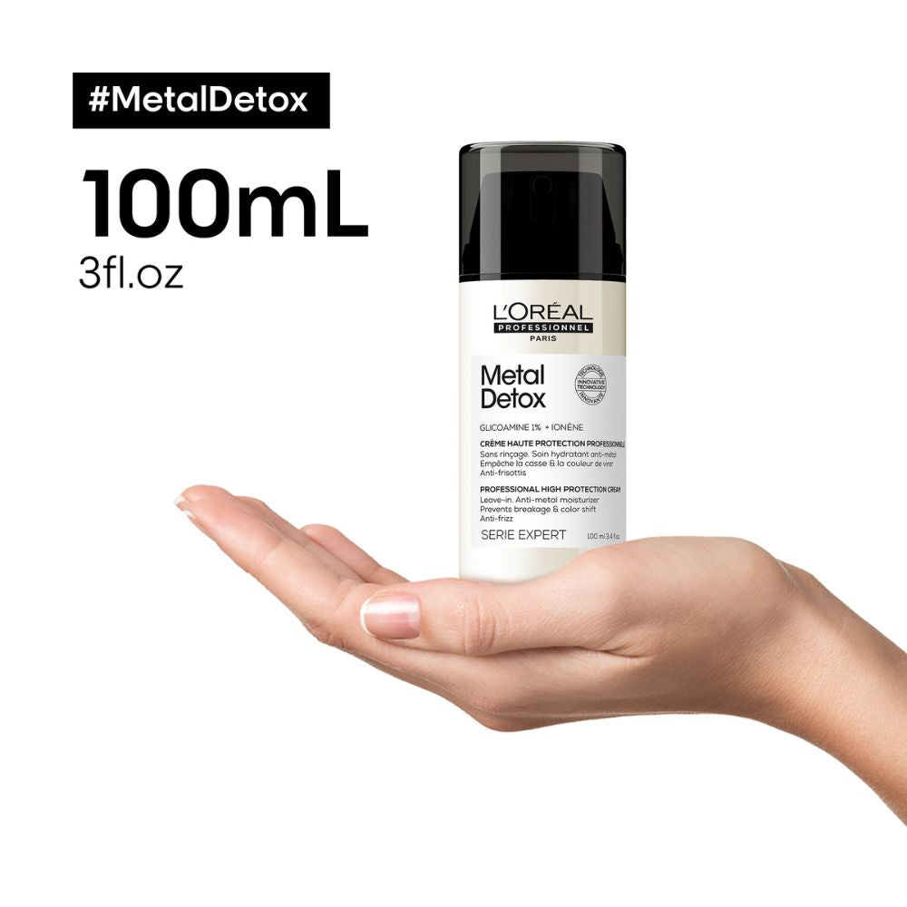 L'Oreal Pro  | Crema para peinar protección UV Metal Detox Anti-Quiebre para Cabello Dañado 100ml Loreal Professionnel