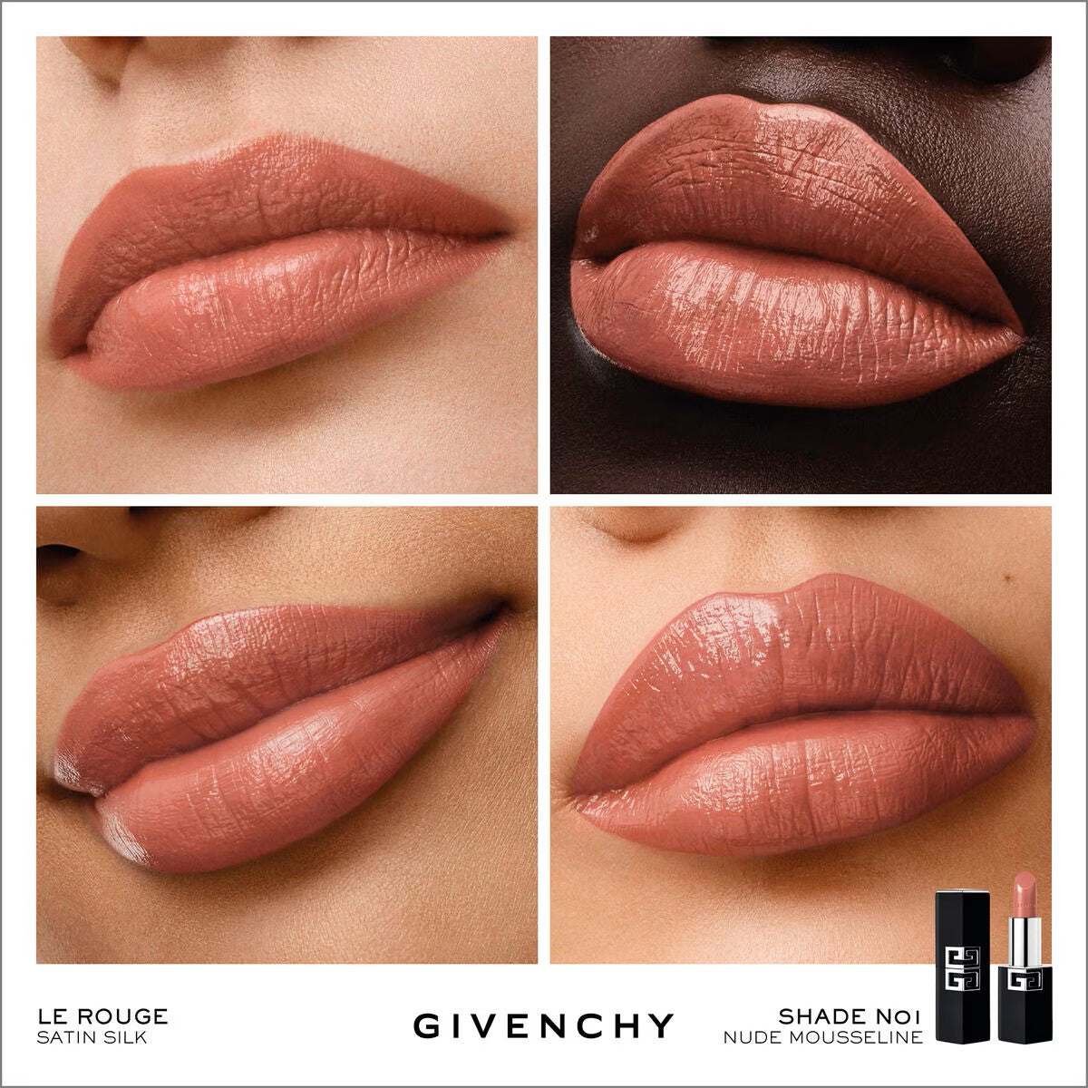 "Givenchy |  Le Rouge Satin Silk    High-Definition Satin Lipstick"