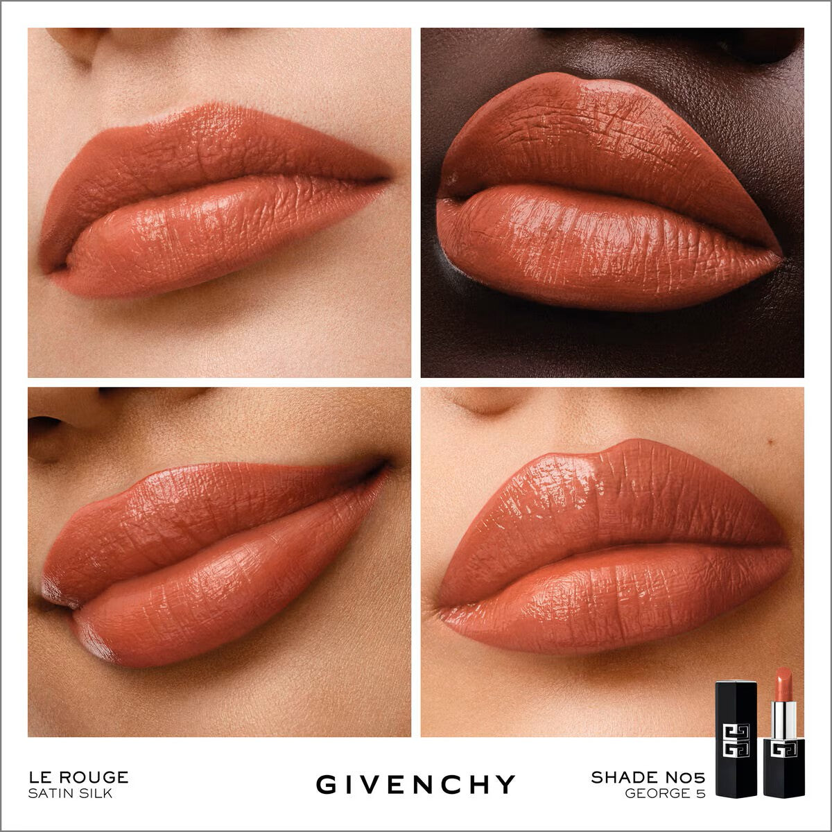 "Givenchy |  Le Rouge Satin Silk    High-Definition Satin Lipstick"