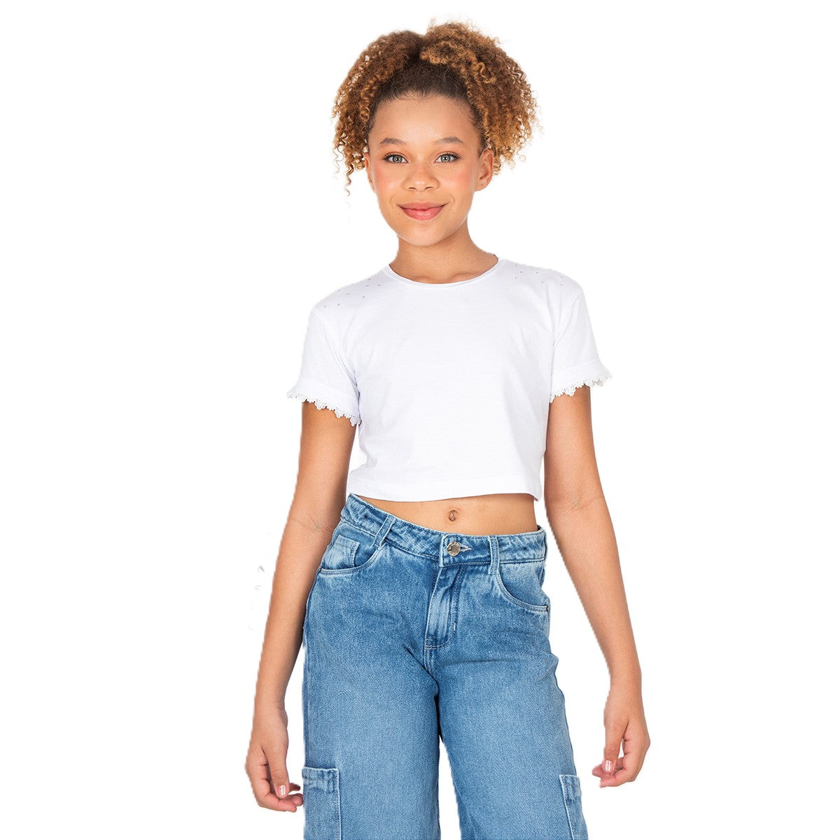 Grazziani | Camiseta Crop Top para Niña