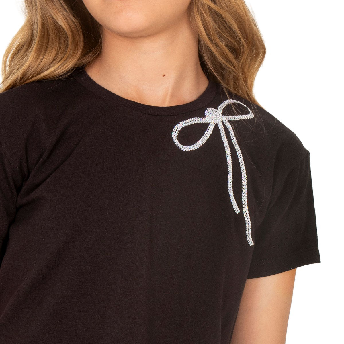 Grazziani | Camiseta Crop Top Lentejuelas para Niña