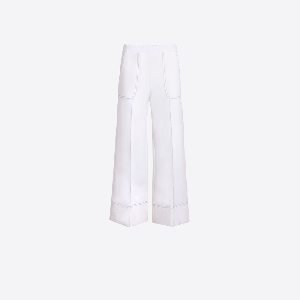 Vilagallo | Pantalón blanco ancho