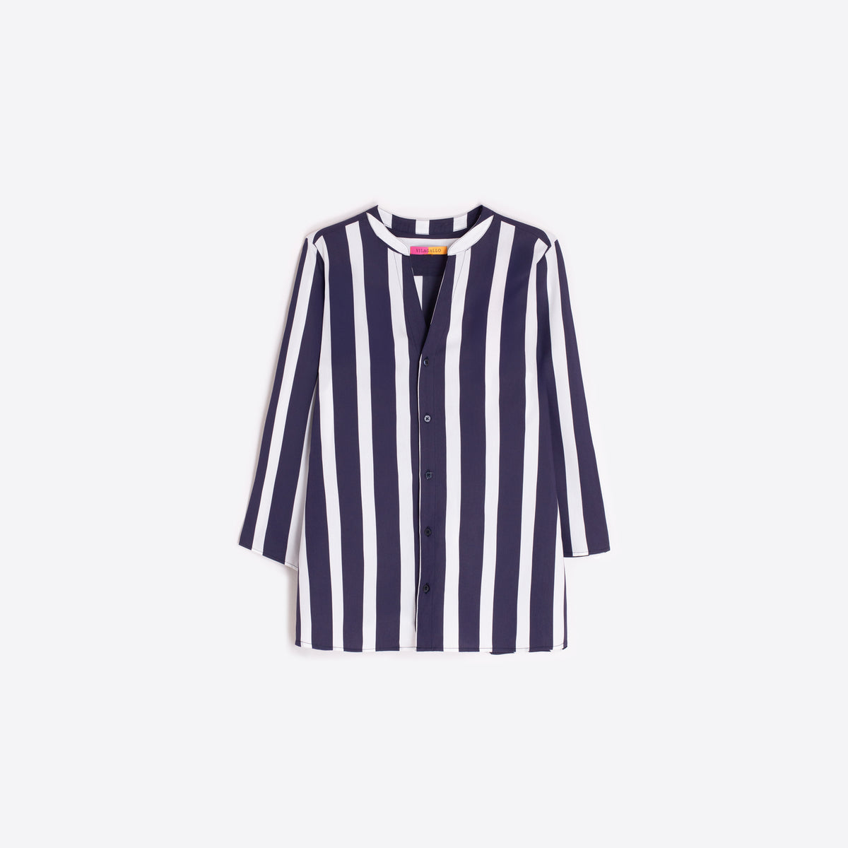 Vilagallo | Camisa rayas marino y blanco