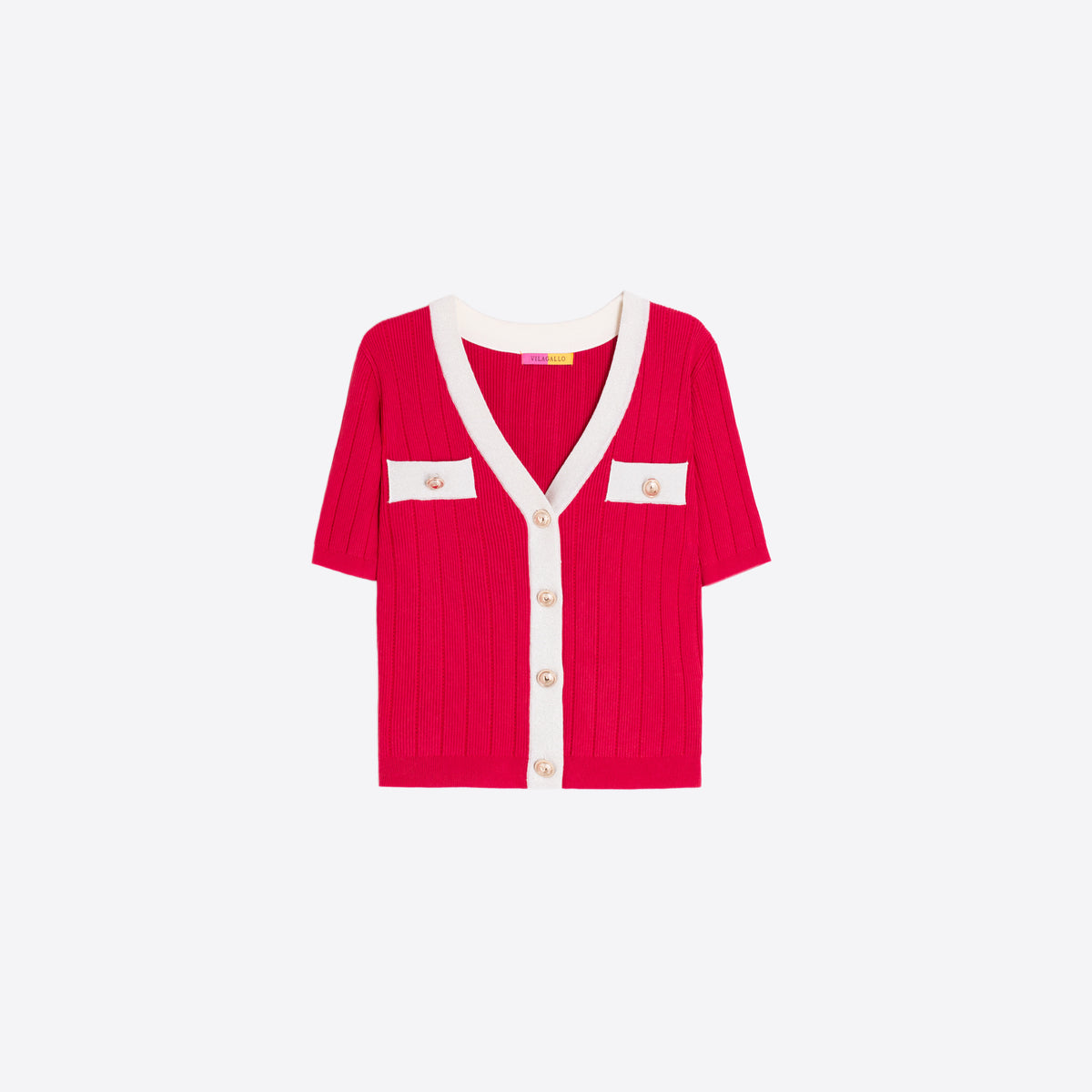 Vilagallo | Cardigan manga corta rojo