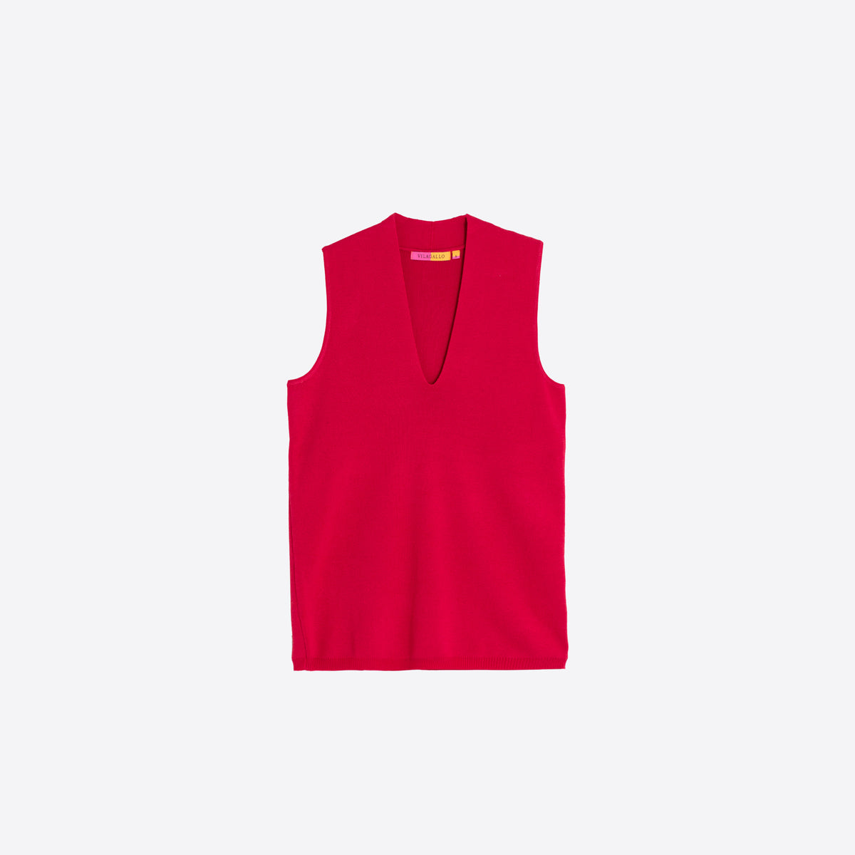 Vilagallo | Top punto rojo escote en pico