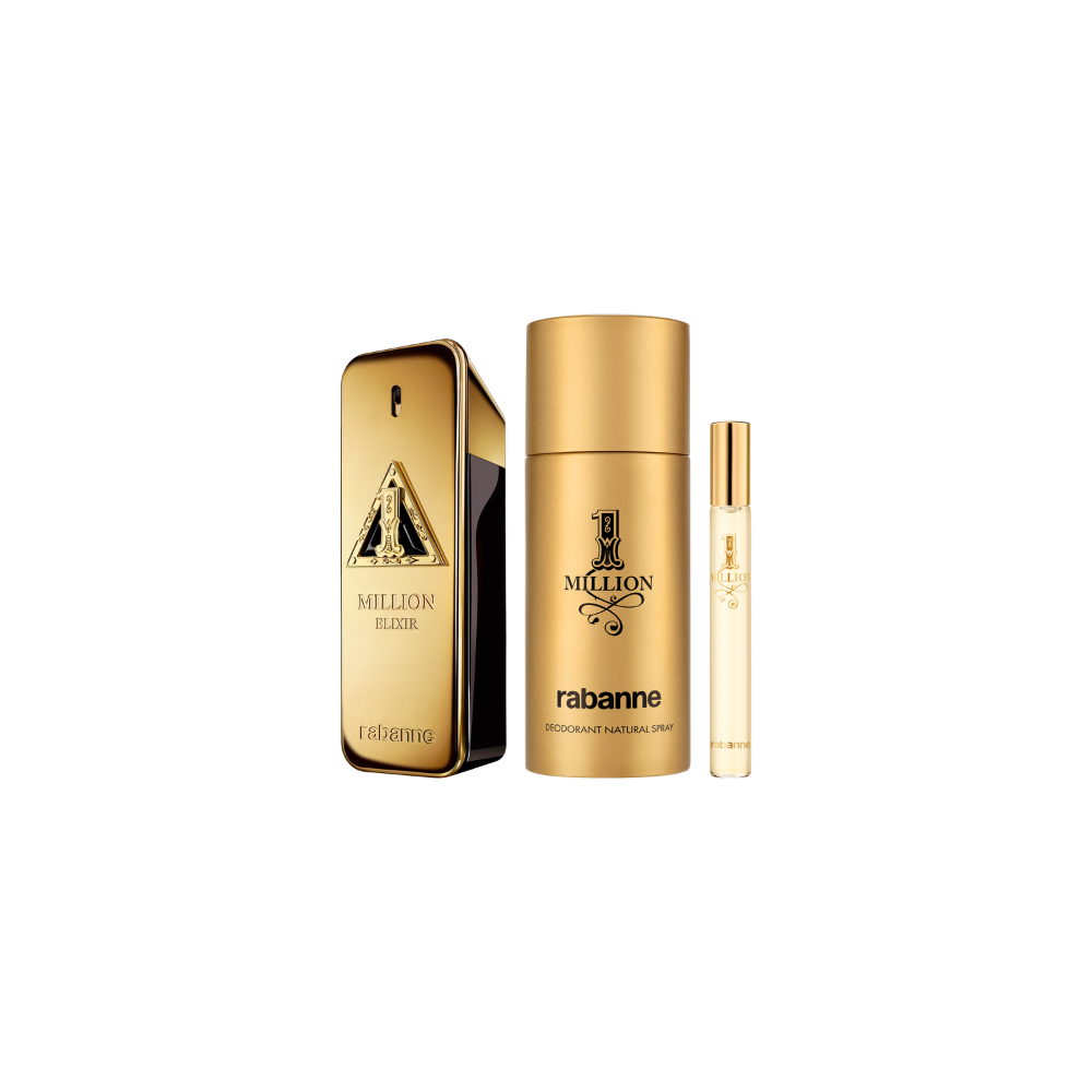 Rabanne | Set De Regalo 1 Million Elixir Parfum 100ml + Desodorante 150ml + Spray De Viaje 10ml Fd26