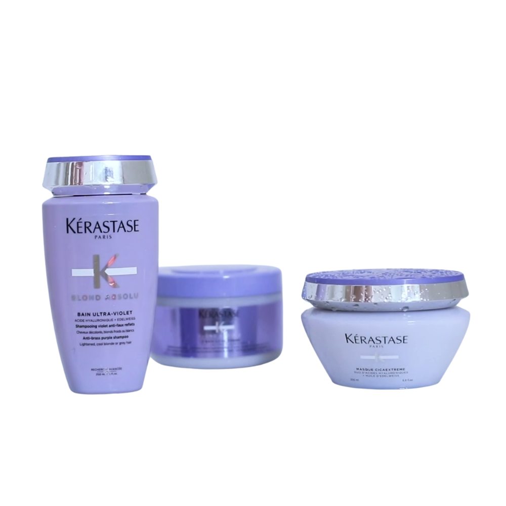 Kérastase |  Shampoo  Blond Absolu Ultra Violet neutraliza tonos amarillos 250ml