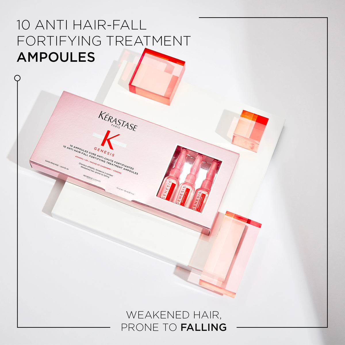 Kérastase | Tratamiento ampollas  Genesis anticaída 10uds x6ml